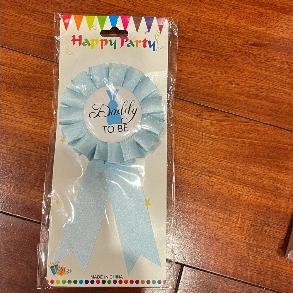 Light Blue Daddy To Be Ribbon New